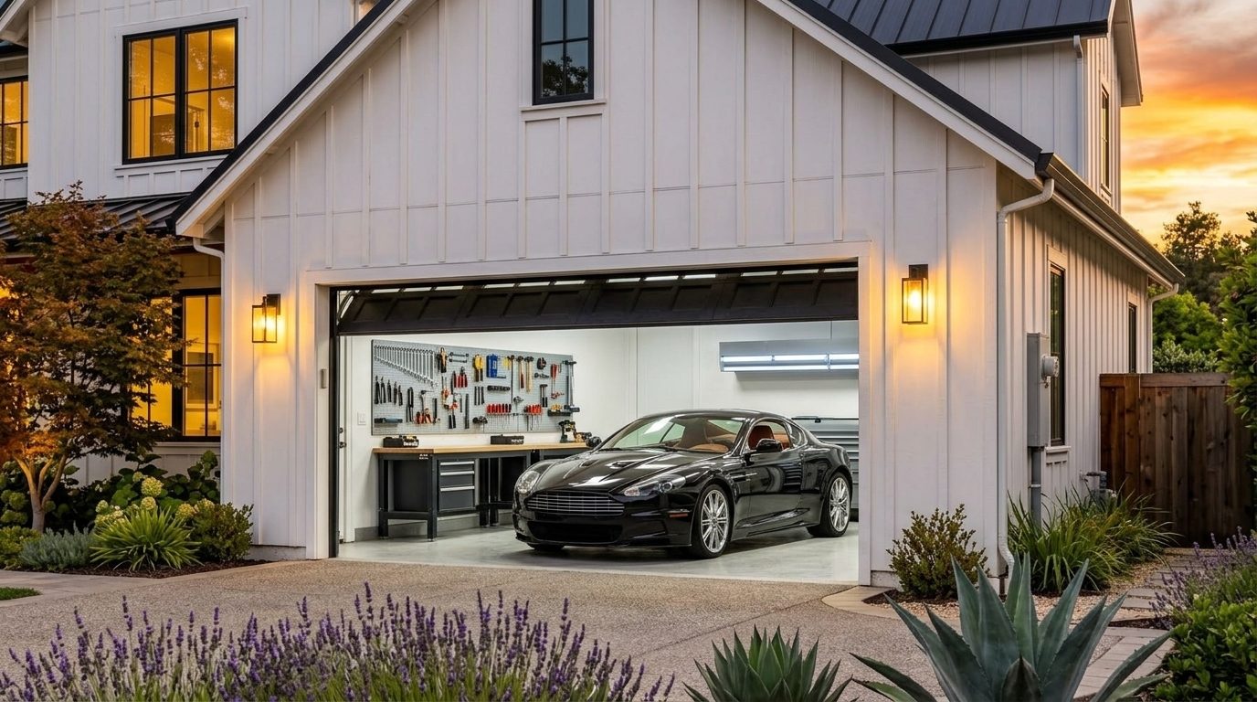 Beth Simmons Garage Door Seal Pros Garage Door Gliding Open Revealing Warm Illuminated Interior